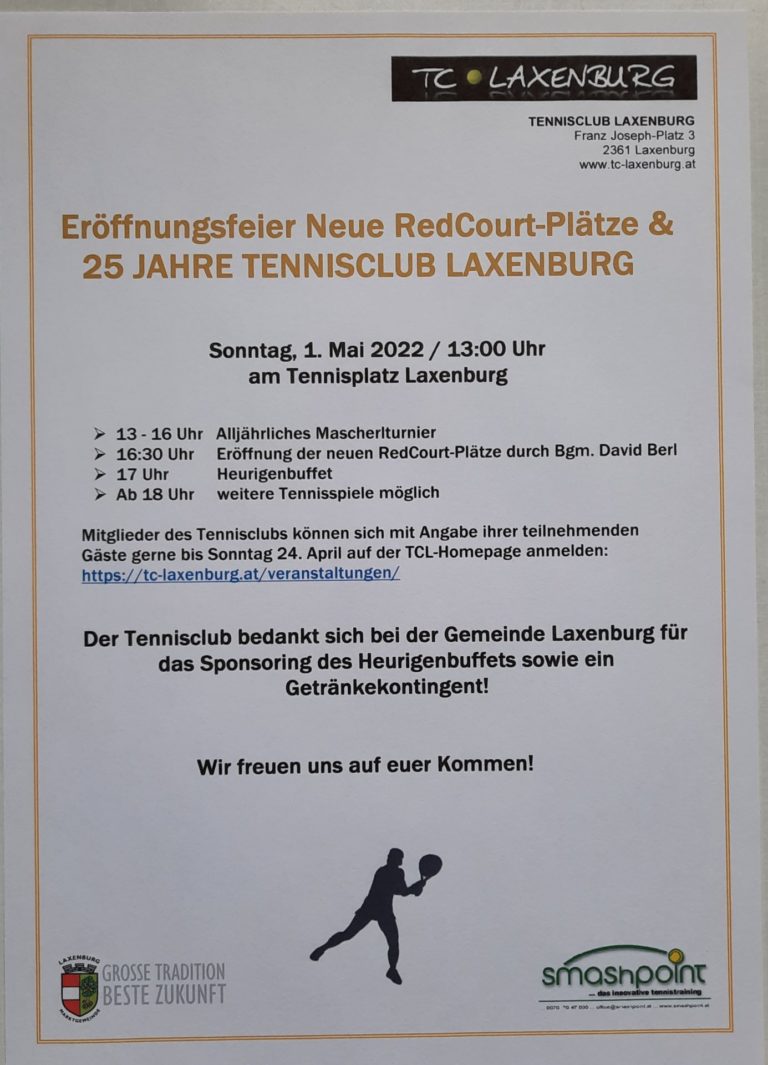 Read more about the article RedCourt-Eröffnungsfeier+25-jähr.TCL-Jubiläum Mai 2022